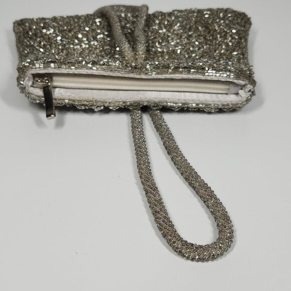 Carlo Fellini Beaded Gray Bag - Picture 2 of 4